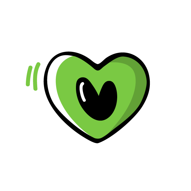 imagenes cursos_proyecto emociona_Mesa de trabajo 1 copia 7 Ilustración de un corazón verde